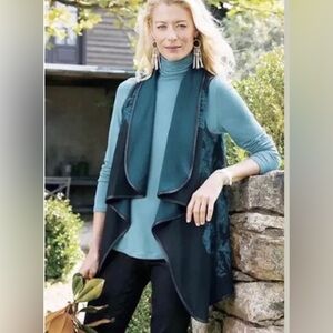 Soft Surroundings Reversible Black & Teal Vest